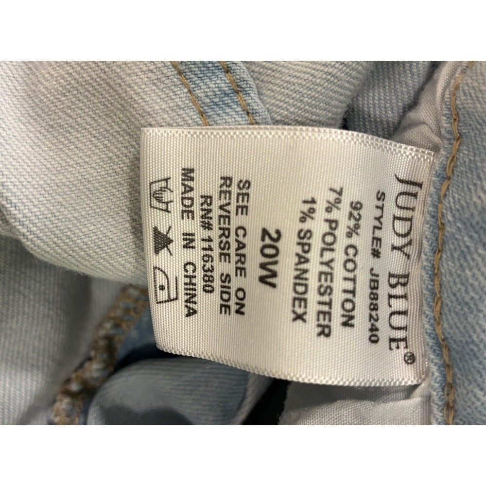 Judy Blue Skinny Fit Capri Jeans Light Wash Stretch Denim 20W - Picture 5 of 6